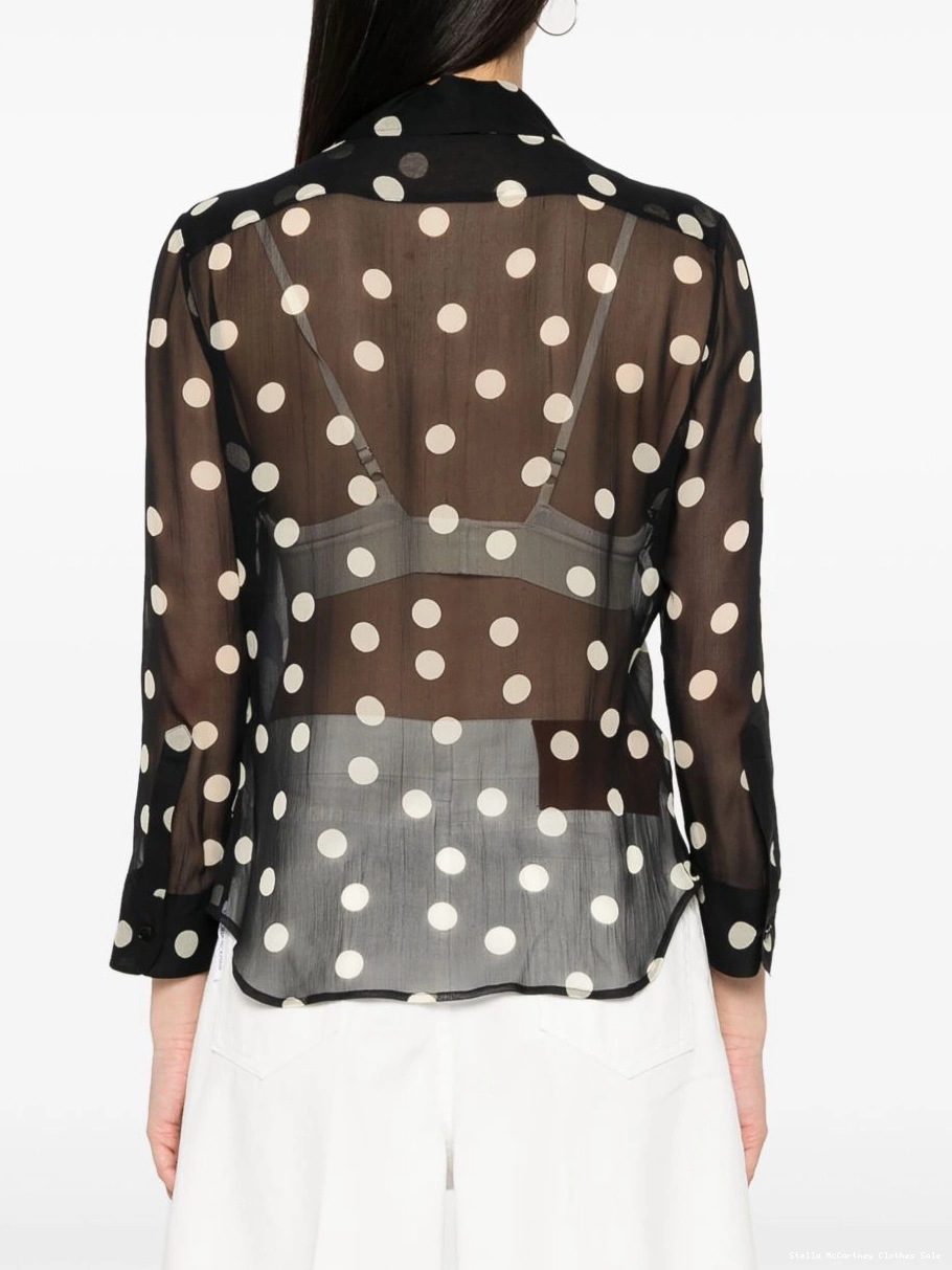 Cheap polka-dot georgette Women McCartney shirt Stella 0811